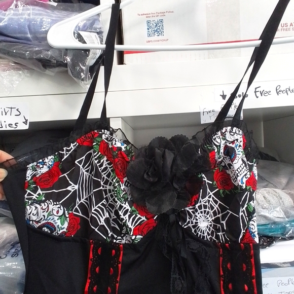 NEW Day of the Dead Sugar Skull Halloween Costume Dress - Picture 8 of 16